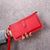 Women's Solid Color Pu Leather Zipper Buckle Wallets