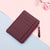 Women's Solid Color Pu Leather Zipper Card Holders