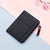 Women's Solid Color Pu Leather Zipper Card Holders