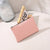 Women's Solid Color Pu Leather Zipper Coin Purses