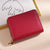 Women's Solid Color Pu Leather Zipper Coin Purses