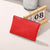 Women's Solid Color Pu Leather Zipper Coin Purses