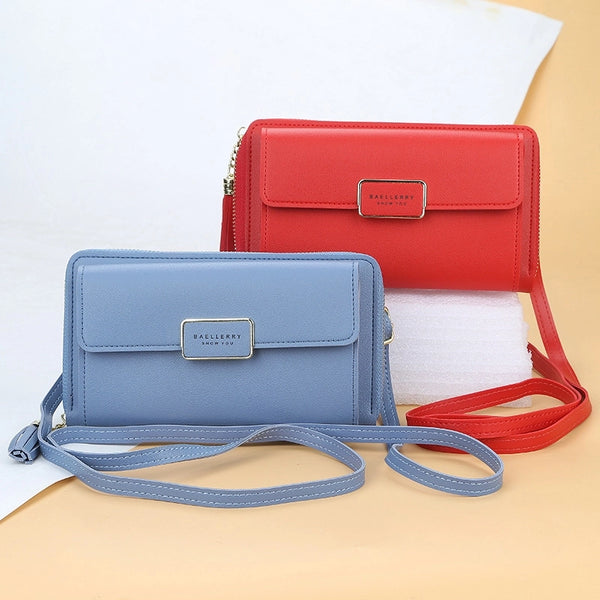 Women's Solid Color Pu Leather Zipper Wallets