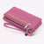 Women's Solid Color Pu Leather Zipper Wallets