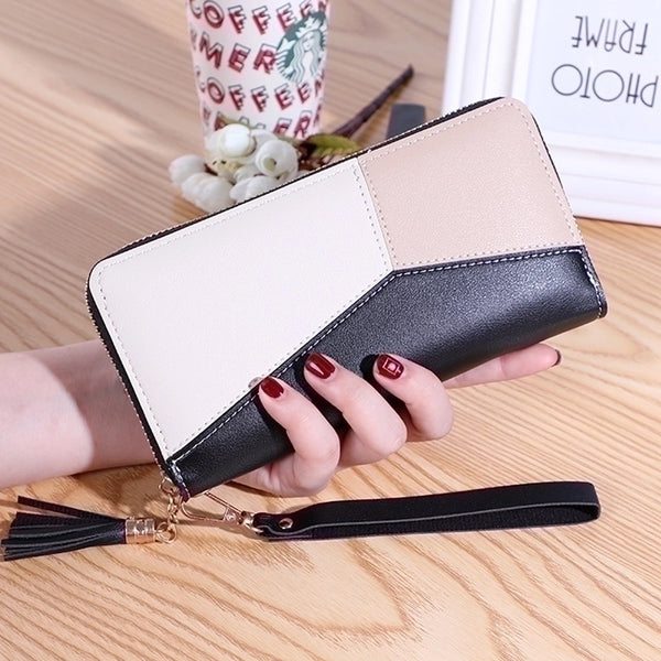 Women's Solid Color Pu Leather Zipper Wallets