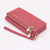 Women's Solid Color Pu Leather Zipper Wallets