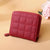 Women's Solid Color Pu Leather Zipper Wallets