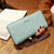 Women's Solid Color Pu Leather Zipper Wallets