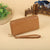 Women's Solid Color Pu Leather Zipper Wallets