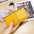 Women's Solid Color Pu Leather Zipper Wallets