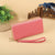 Women's Solid Color Pu Leather Zipper Wallets