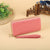 Women's Solid Color Pu Leather Zipper Wallets