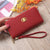 Women's Solid Color Pu Leather Zipper Wallets