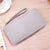 Women's Solid Color Pu Leather Zipper Wallets