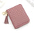 Women's Solid Color Pu Leather Zipper Wallets