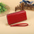 Women's Solid Color Pu Leather Zipper Wallets