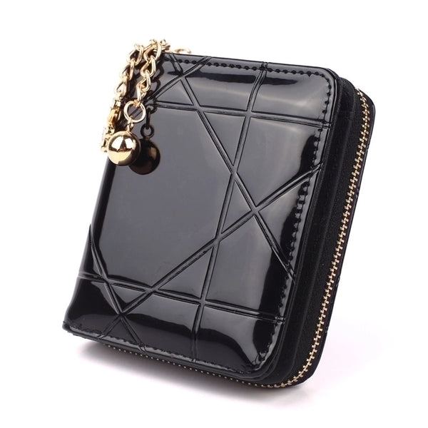 Women's Solid Color Pu Leather Zipper Wallets