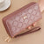 Women's Solid Color Pu Leather Zipper Wallets