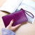 Women's Solid Color Pu Leather Zipper Wallets