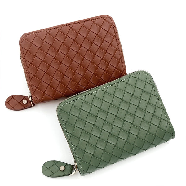 Women's Solid Color Pu Leather Zipper Wallets