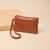 Women's Solid Color Pu Leather Zipper Wallets