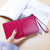 Women's Solid Color Pu Leather Zipper Wallets