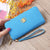 Women's Solid Color Pu Leather Zipper Wallets