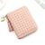 Women's Solid Color Pu Leather Zipper Wallets