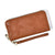 Women's Solid Color Pu Leather Zipper Wallets