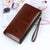 Women's Solid Color Pu Leather Zipper Wallets