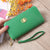 Women's Solid Color Pu Leather Zipper Wallets