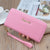 Women's Solid Color Pu Leather Zipper Wallets