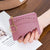 Women's Solid Color Pvc Zipper Card Holders