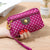 Women's Solid Color Silk Magnetic Buckle Coin Purses