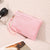 Women's Solid Color Straw Zipper Wallets