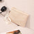 Women's Solid Color Straw Zipper Wallets