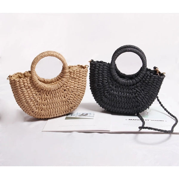 Women's Spring&summer Straw Beach Shoulder Bag Handbag Straw Bag