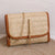 Women's Straw Solid Color Vacation Square Flip Cover Square Bag