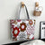 Women's Streetwear Color Block Flower Canvas Shopping Bags