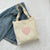 Women's Streetwear Heart Shape Canvas Shopping Bags