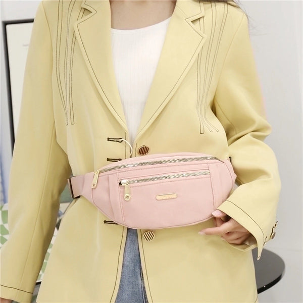 Women's Streetwear Solid Color Nylon Waist Bags