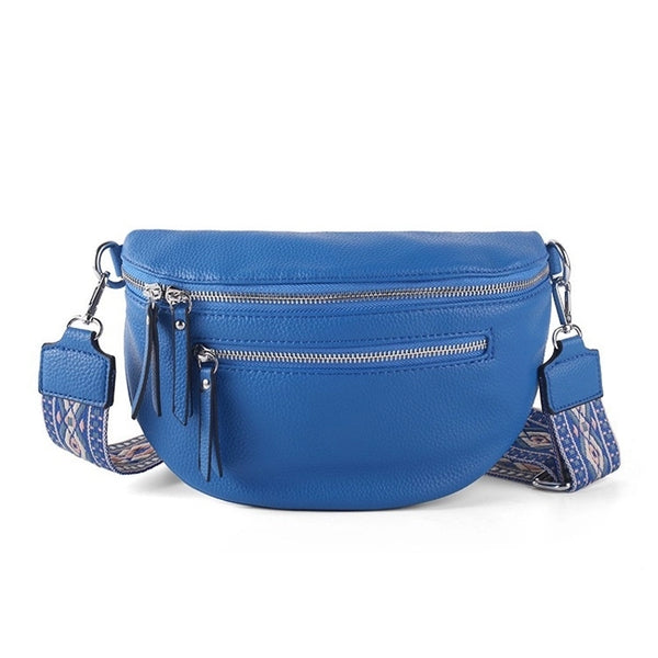 Women's Streetwear Solid Color Pu Leather Waist Bags