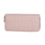 Women's Stripe Lingge Pu Leather Zipper Wallets