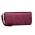 Women's Stripe Pu Leather Zipper Wallets