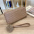 Women's Stripe Pu Leather Zipper Wallets