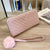 Women's Stripe Pu Leather Zipper Wallets