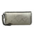 Women's Stripe Pu Leather Zipper Wallets