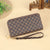 Women's Stripe Pu Leather Zipper Wallets