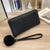 Women's Stripe Pu Leather Zipper Wallets