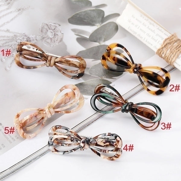 Women's Sweet Bow Knot Acetic Acid Sheets Hair Clip